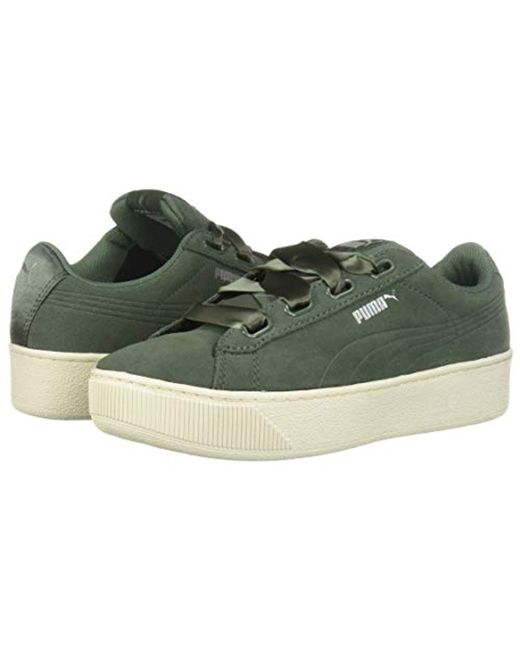 puma vikky platform green