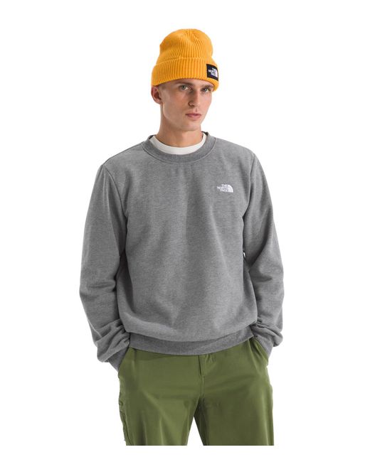The North Face Gray Evolution Simple Dome Crew | Ribbed Collar & Hem for men