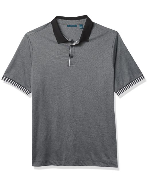 Perry Ellis Gray Big And Tall Icon Polo Shirt With Solid for men