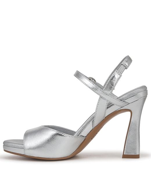 Naturalizer S Lala High Heel Dress Sandal Silver Metallic 7 W