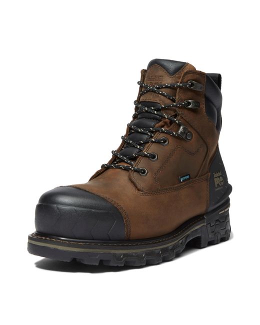 Timberland Brown Boondock Hd 6 Inch Composite Safety Toe Waterproof Industrial Work Boot for men
