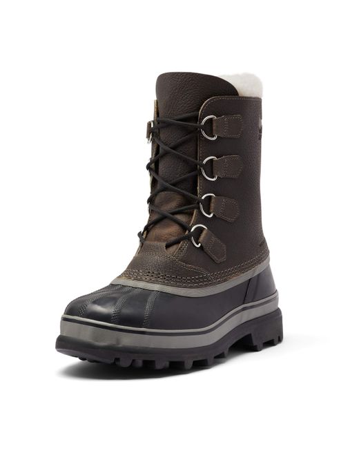 Sorel Black Caribou Wl Wool Boot — Quarry for men