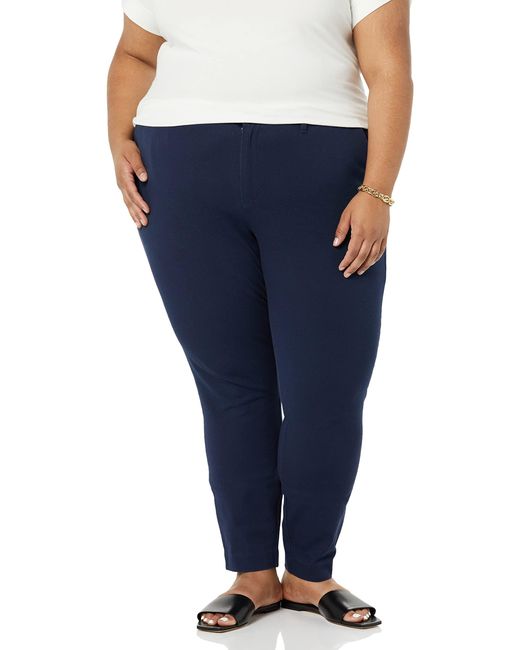 Amazon Essentials Blue Solid Bi-stretch Pant Unterhose
