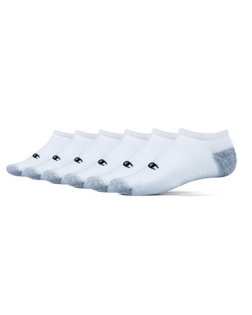 Champion Black Double Dry 6-pair Pack Cotton-rich Low Cut Socks for men