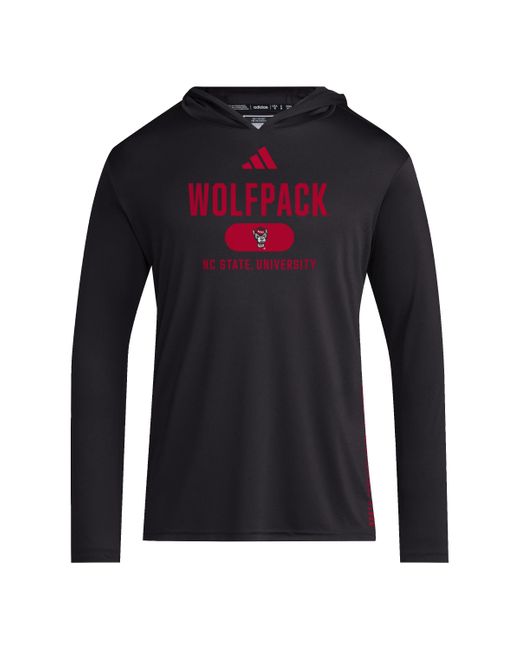 Adidas Black Tall Size Ncaa Designed For Training Lightweight Hoodie for men