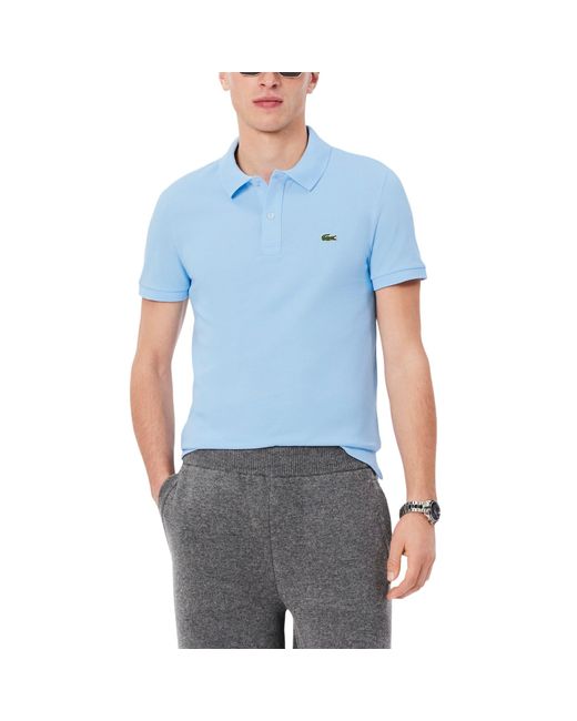 Lacoste Blue Slim Fit L.12.12 Piqué Polo Shirt for men
