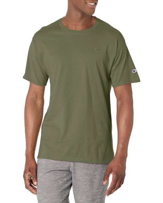Champion Green Mens Classic Jersey Tee T Shirt for men