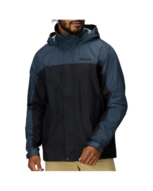 Marmot Men's Blue Precip Eco Lightweight Waterproof Rain Jacket