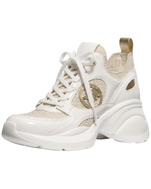 Sneaker da donna Zuma Knit Trainer di Michael Kors in Metallic