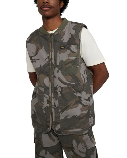 Wrangler Gray X Stranger Things Camo Vest for men