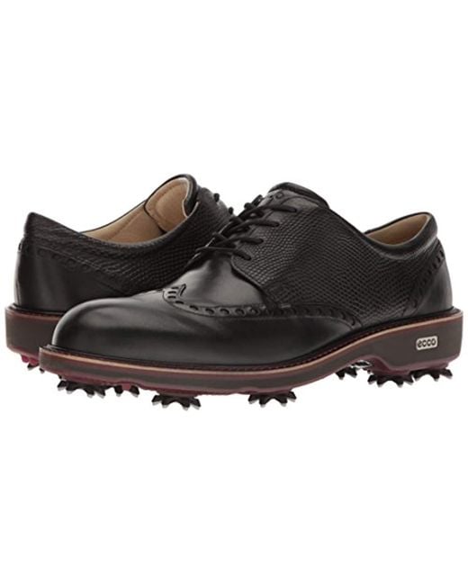 Ecco Leather Luxe Golf Shoe in Black/Black (Black) for Men Save 30