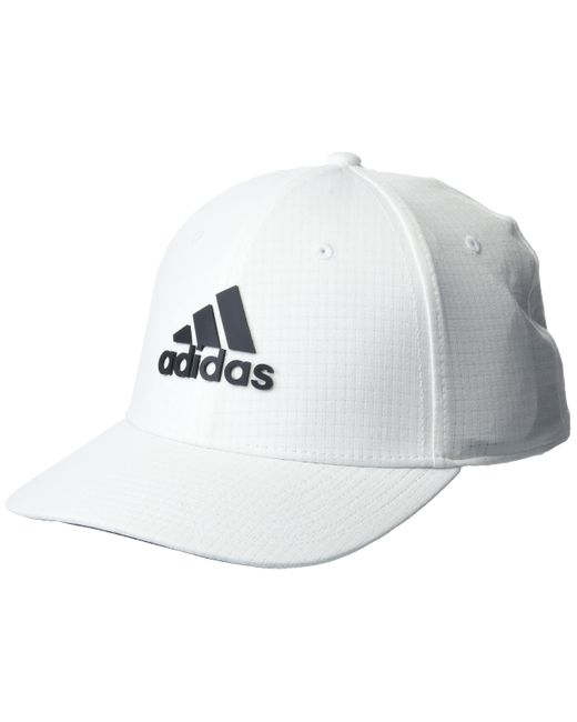 Adidas White Golf Standard Tour Fitted Hat for men