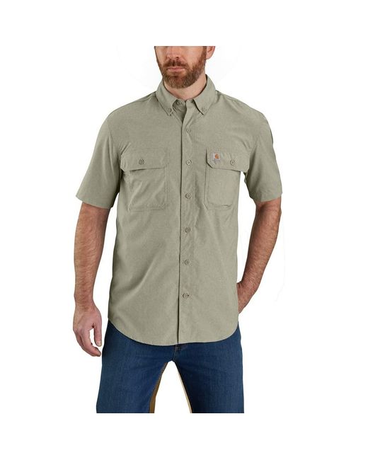 Carhartt Gray Force Relaxed Fit Lightweight Short-sleeve Shirt for men