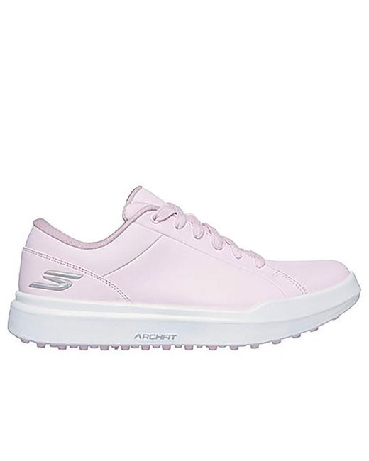Skechers Purple Golf Drive 6 Arch Leather Relaxed Fit Waterproof Golf Shoe Sneaker