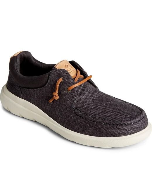 Sperry Top-Sider Captain's Moc Moccasin in Black | Lyst