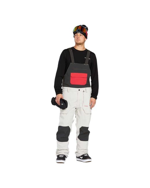 Volcom White Roan Bib Overall Stone S5 S for men