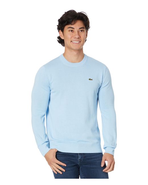 Lacoste Blue Long Sleeve Crew Neck Sweater for men
