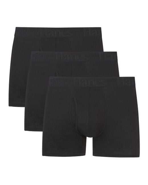 Hanes Originals Men's Boxer Briefs, Moisture-Wicking Stretch Cotton, 2-Pack  