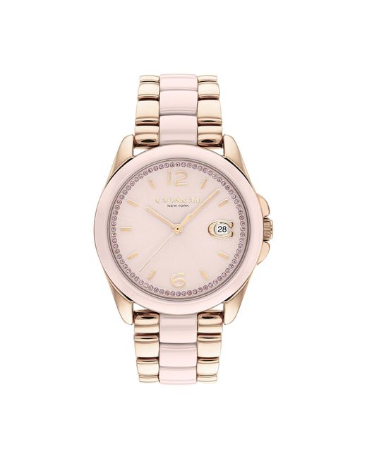 COACH Multicolor Greyson Watch | Water Resistant | Quartz Movement | Elevating Elegance For Every Occasion(model 14504188)