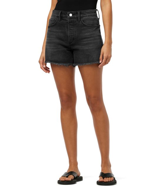 Joe's Jeans Black The Jessie Relaxed Fit Mid Rise Denim Short