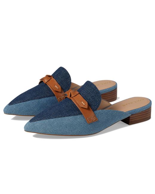 Cole Haan Women's Blue Piper Bow Mule