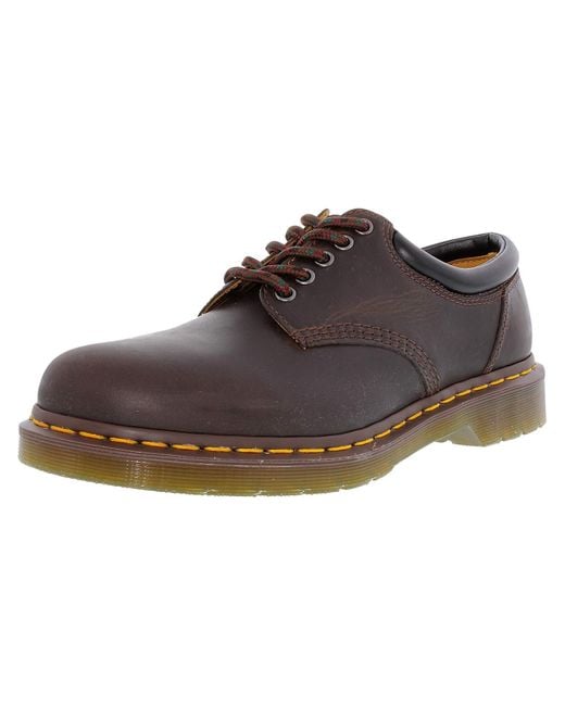 Dr. Martens 8053 5 Eye Padded Collar Shoe in Brown | Lyst