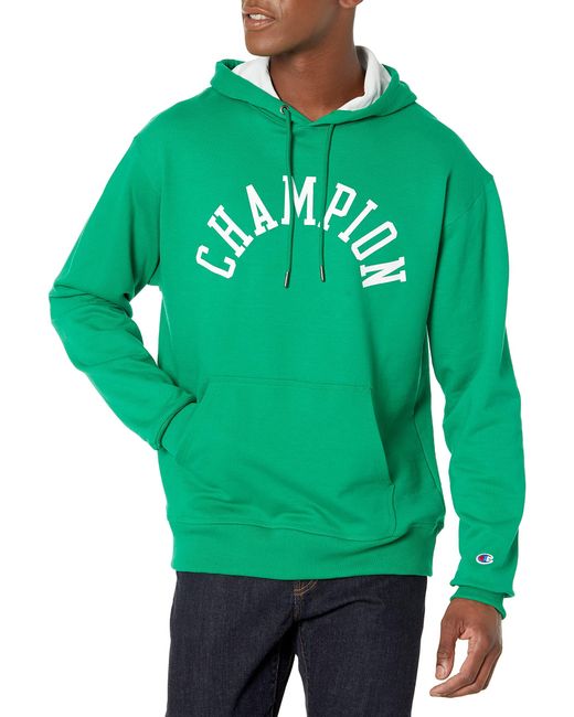 Champion Green Powerblend Fleece Pullover Hoodie for men