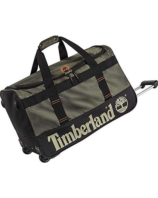Timberland Black Wheeled Duffle 30 Inch Lightweight Large Rolling Luggage Bag Suitcase