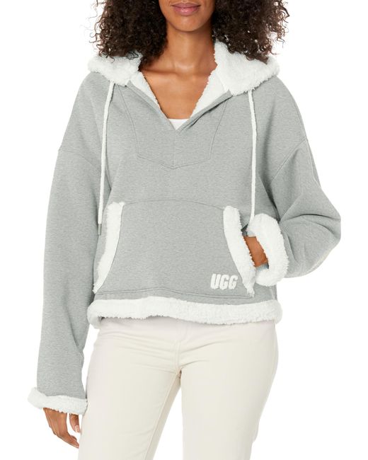 Ugg Gray Sharonn Bonded Fleece Pullover Sweater