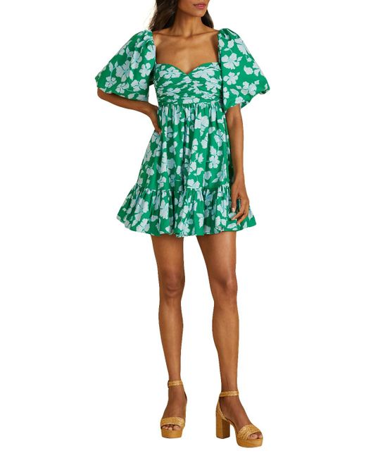 AMUR Green Martine Mini Dress