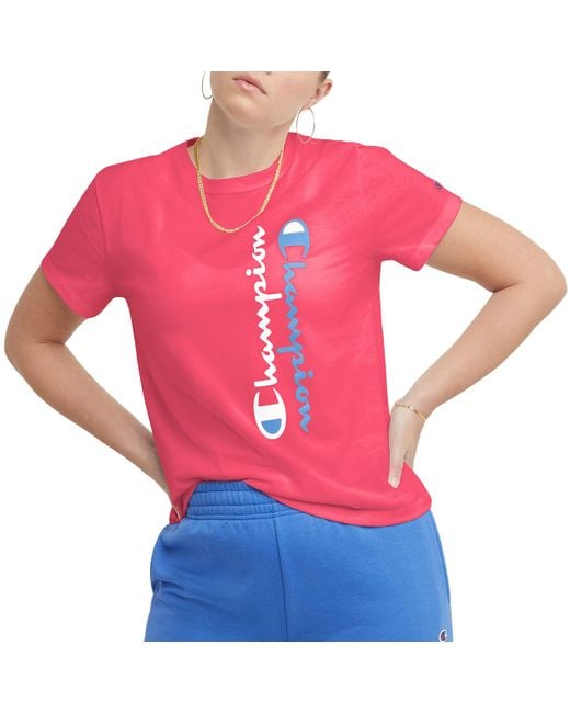 Champion Pink , Classic Tee, Comfortable T-shirt For , Graphic