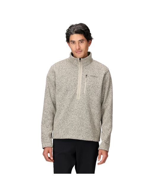 Marmot Gray Drop Line 1/2 Zip Sweater Knit Jacket for men