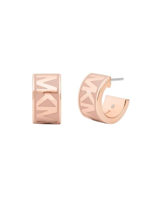 Rose gold mk earrings deals