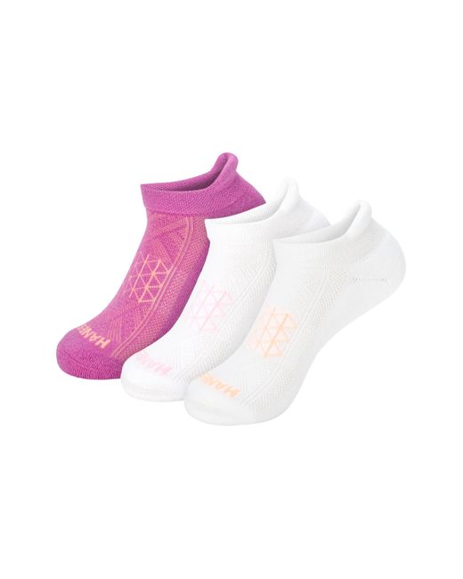 Hanes , Absolute, Breathable No Show Tab Socks For Running, 4-pack, Pink, 5-9