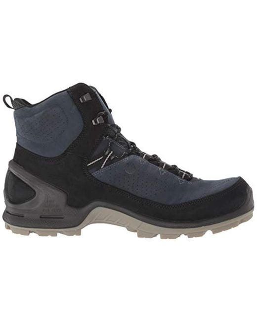 Ecco Leather Biom Terrain Gore tex High Waterproof Hiking ECCO Biom Terrain Stiefel Herren blacktrue navy