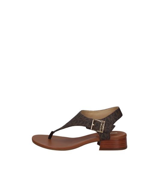 Michael Kors Brown Robyn Flex Zehensandalen für