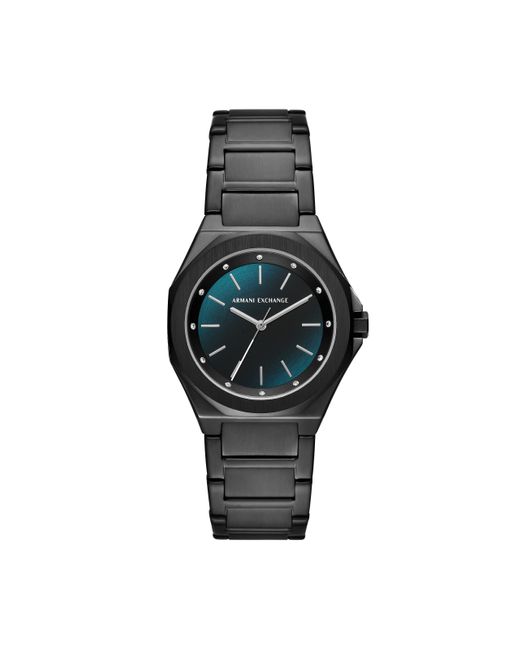 Armani Exchange Gray A|x Armani Exchange Three-hand Black Stainless Steel Bracelet Watch