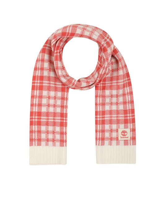 Timberland Red Plaid Scarf