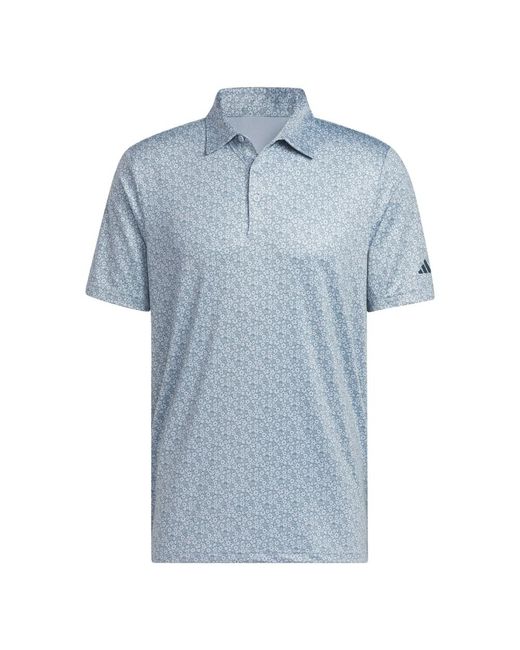 Adidas S Ultimate365 Allover Print Golf Polo Shirt Blue for men