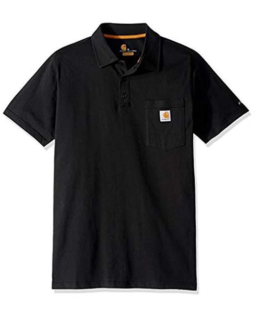Carhartt Cotton Work Pocket Polo in Black for Men - Save 8% - Lyst