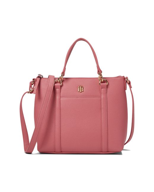 Tommy Hilfiger Pink Odette Ii Convertible Tz Satchel