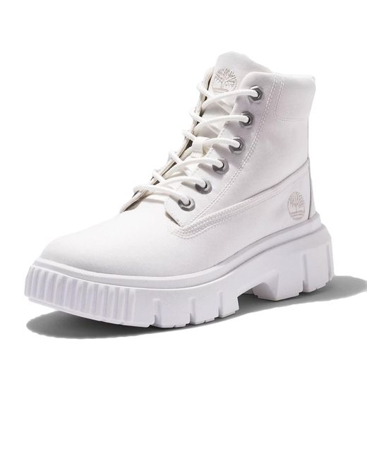 Timberland Greyfield Boot Ankle Boots White Canvas White 0a2jfq