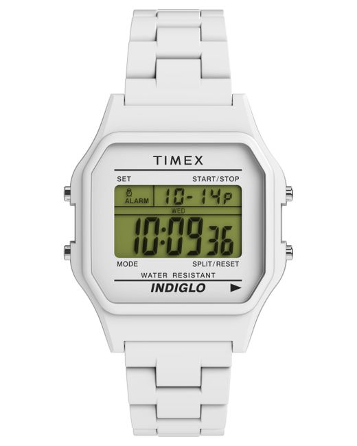Timex White Bracelet Digital Dial White