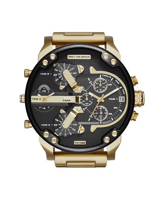 DIESEL Quarz Uhr mit Armband MR. DADDY 2.0 DZ7333 in Metallic für Herren