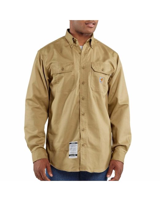 Carhartt Brown Mens Flame Resistant Classic Twill for men