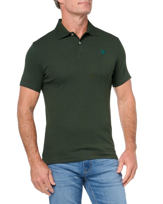 Guess Green Short Sleeve Eco Nolan Polo for men