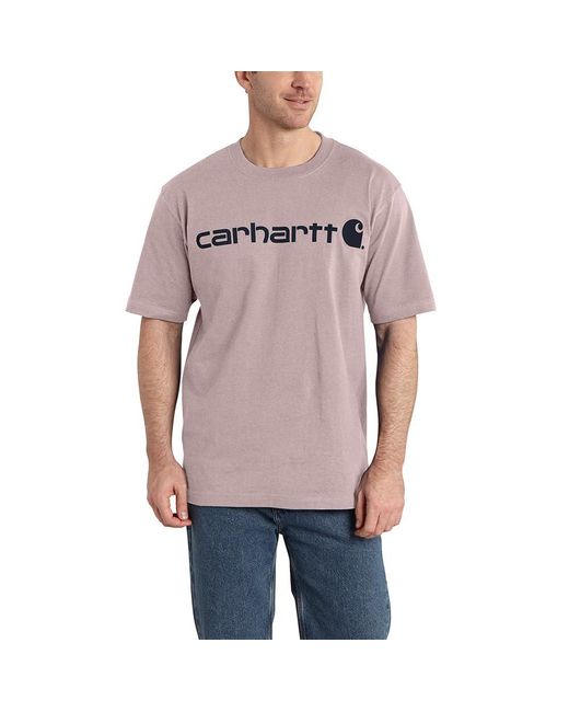 Carhartt Purple Loose Fit Heavyweight Short-sleeve Logo Graphic T-shirt for men