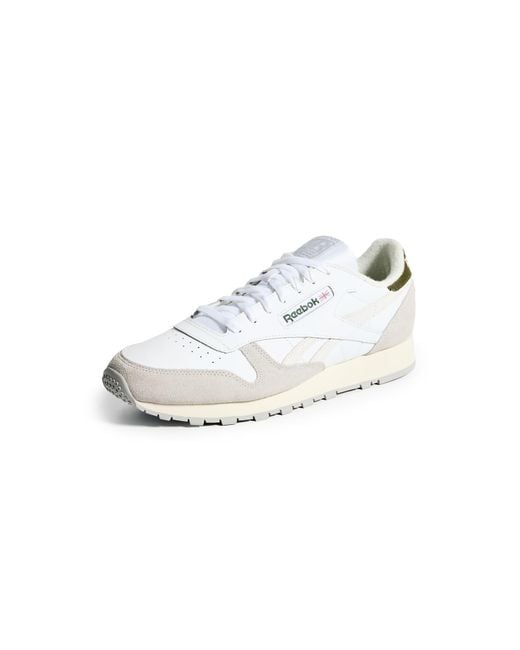 Reebok White Classic Leather Sneakers