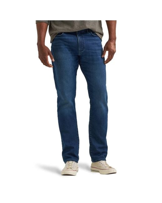 Lee Jeans Blue Extreme Motion Regular Taper Jean for men