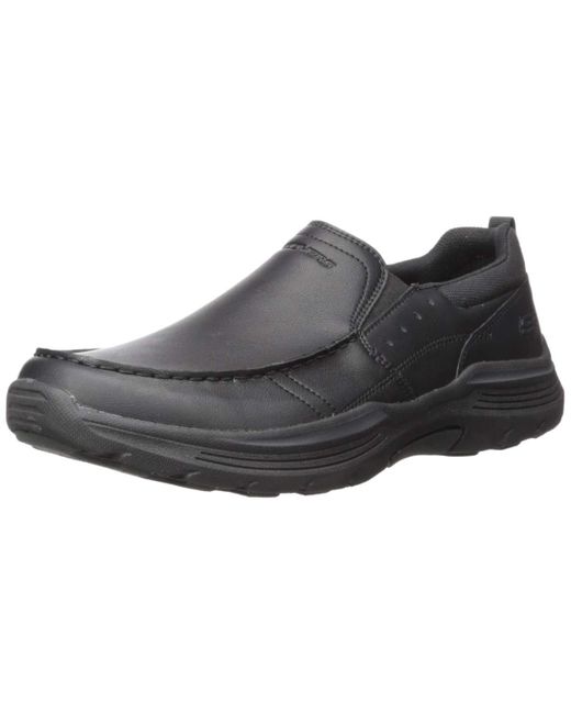 Skechers mens black loafers 2025